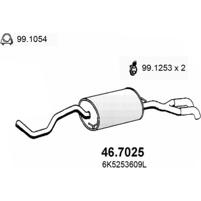 ASSO Endschalldämpfer 46.7025 ASSO Endschalldämpfer 46.7025