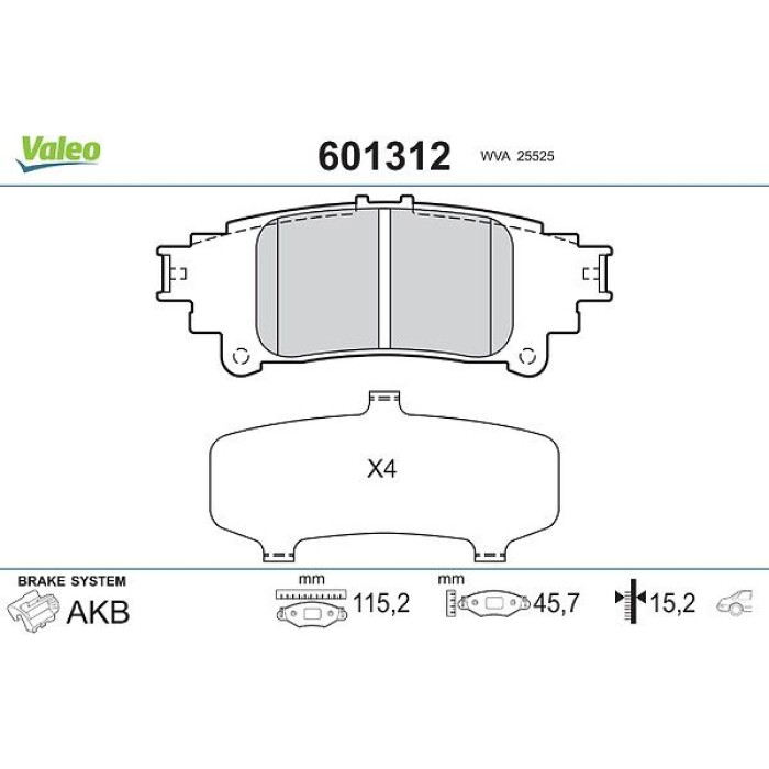 Valeo Bremsbelagsatz 601312
