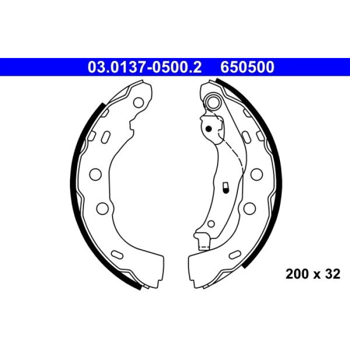 ATE Bremsbacken 03.0137-0500.2 ATE Bremsbacken 03.0137-0500.2