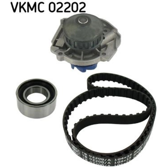 SKF Zahnriemensatz mit Wasserpumpe VKMC 02202 SKF Zahnriemensatz mit Wasserpumpe VKMC 02202