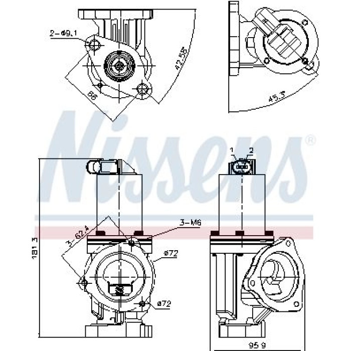 Nissens AGR-Ventil 98167 Nissens AGR-Ventil 98167