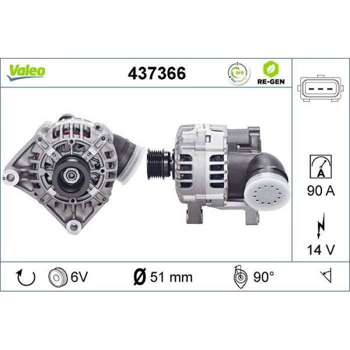 Valeo Lichtmaschine 437366 Valeo Lichtmaschine 437366
