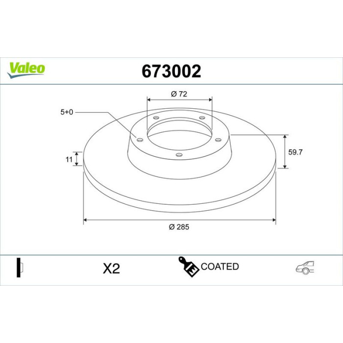 Valeo Bremsscheibe 673002 Valeo Bremsscheibe 673002