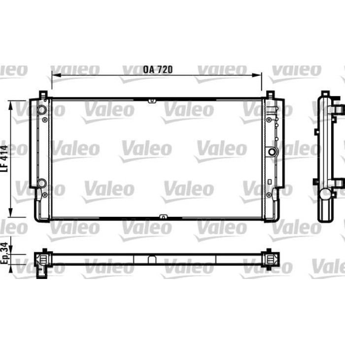 Valeo Motorkühler 731616 Valeo Motorkühler 731616