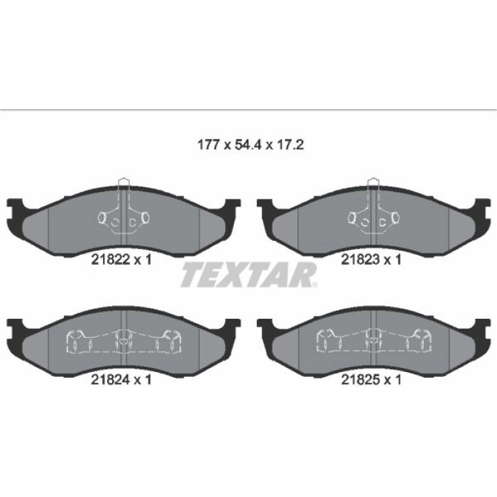 Textar Bremsbelagsatz 2182202 Textar Bremsbelagsatz 2182202
