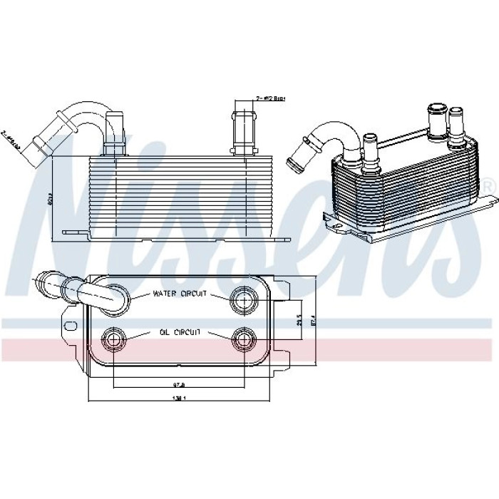 Nissens Ölkühler PKW 90661 Nissens Ölkühler PKW 90661