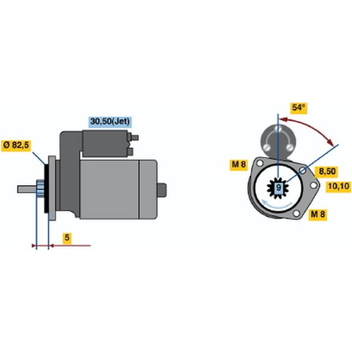 Bosch Anlasser 0001107103 Bosch Anlasser 0001107103
