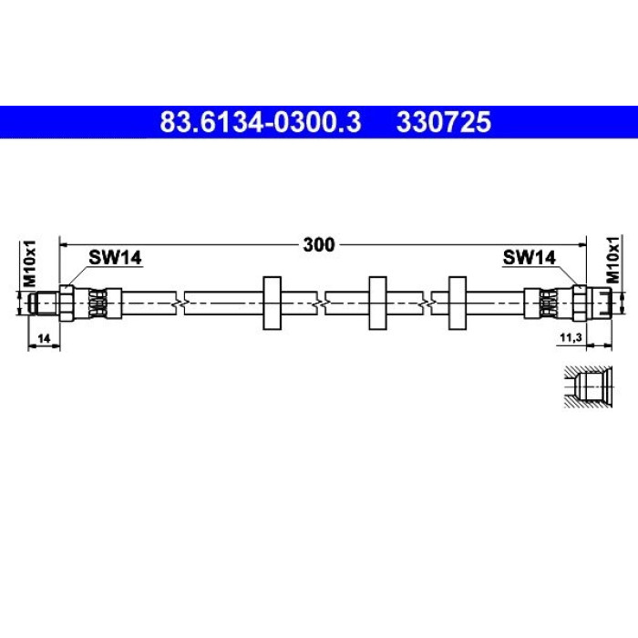 ATE Bremsschlauch 83.6134-0300.3 ATE Bremsschlauch 83.6134-0300.3