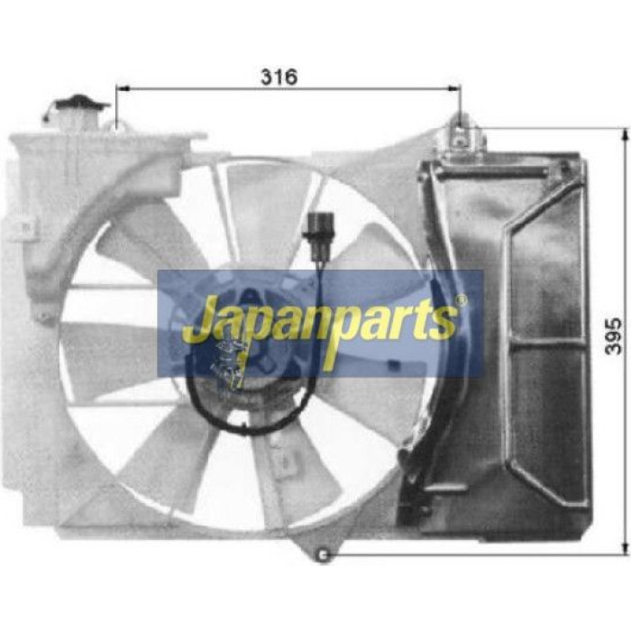 Japanparts Kühlerlüfter VNT151825 Japanparts Kühlerlüfter VNT151825