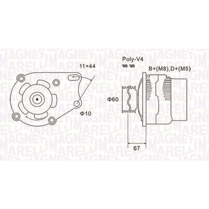 Magneti Marelli Lichtmaschine 063731153010 Magneti Marelli Lichtmaschine 063731153010