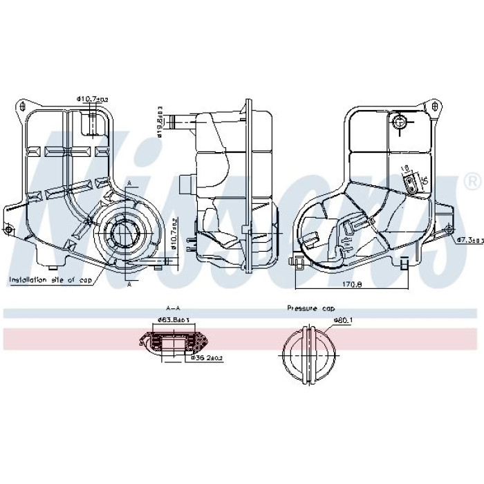 Nissens Kühlmittel-Ausgleichsbehälter 996291 Nissens Kühlmittel-Ausgleichsbehälter 996291