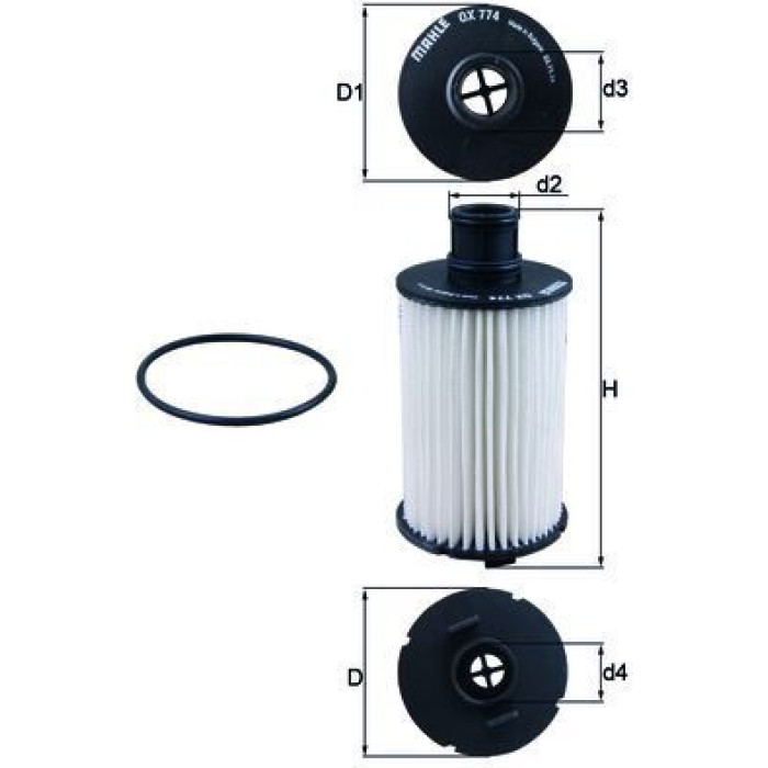 Mahle Original Ölfilter OX 774D Mahle Original Ölfilter OX 774D