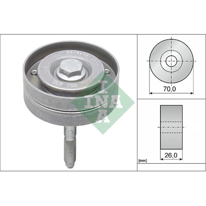 Umlenk-/Führungsrolle, Keilrippenriemen 532 0596 10 Umlenk-/Führungsrolle, Keilrippenriemen 532 0596 10