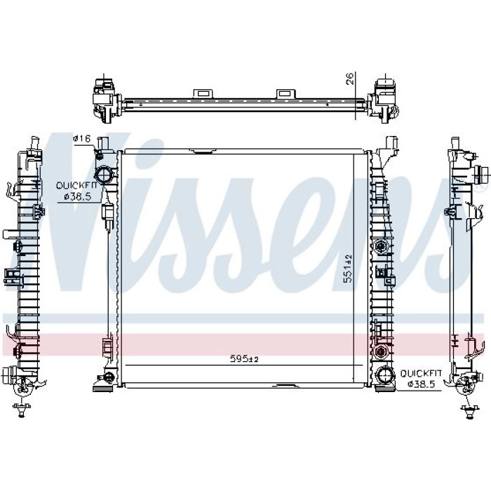 Nissens Wasserkühler PKW 67188 Nissens Wasserkühler PKW 67188