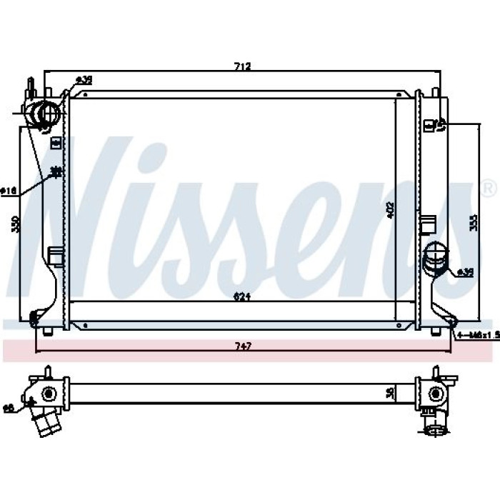 Nissens Wasserkühler PKW 64695 Nissens Wasserkühler PKW 64695
