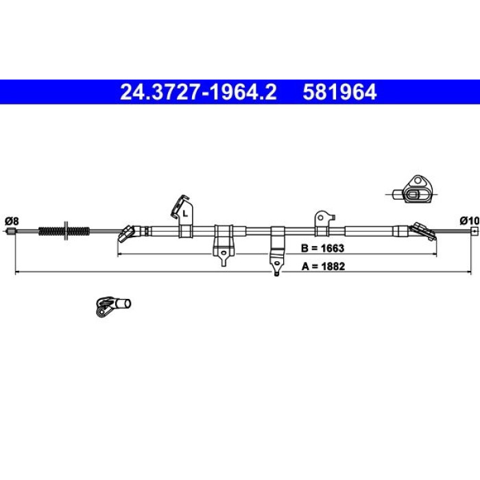 ATE Handbremsseil 24.3727-1964.2