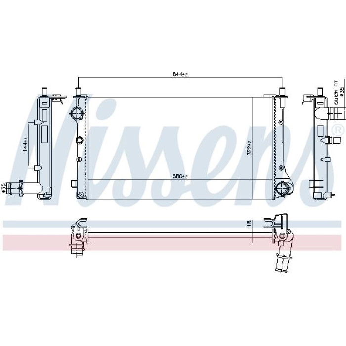 Nissens Wasserkühler PKW 606345