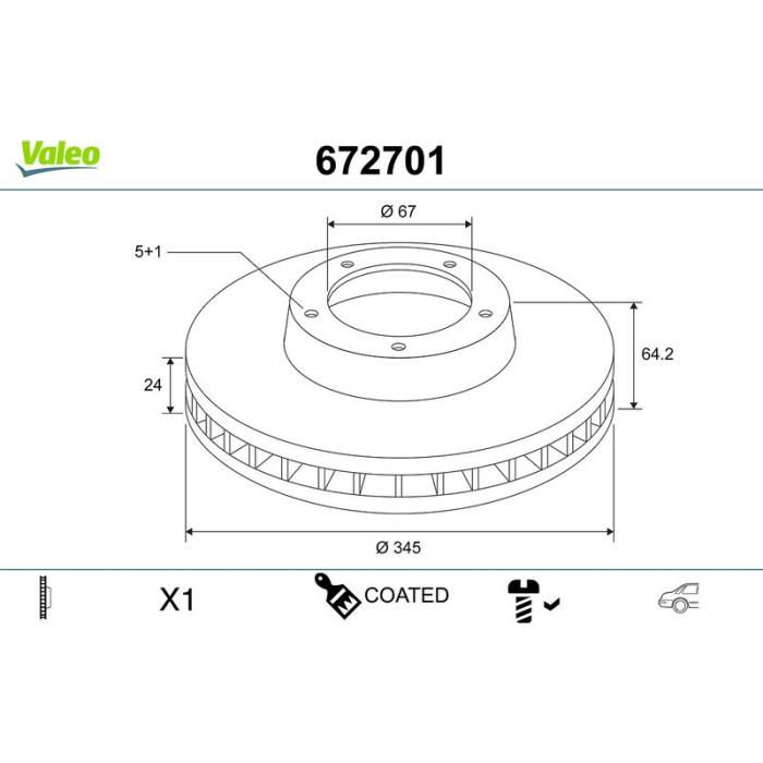 Valeo Bremsscheibe 672701 Valeo Bremsscheibe 672701