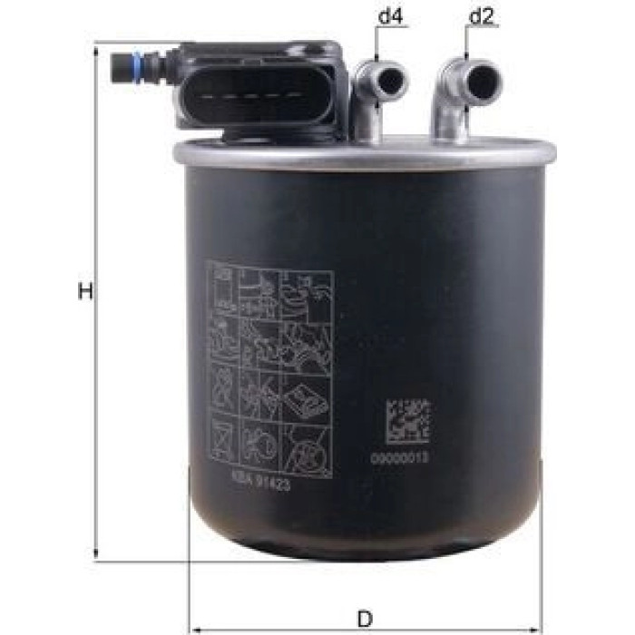 MAHLE Kraftstofffilter KL 942 MAHLE Kraftstofffilter KL 942