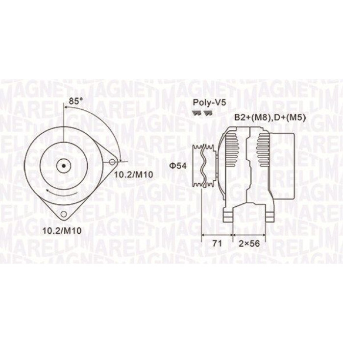 Magneti Marelli Lichtmaschine 063731833010 Magneti Marelli Lichtmaschine 063731833010