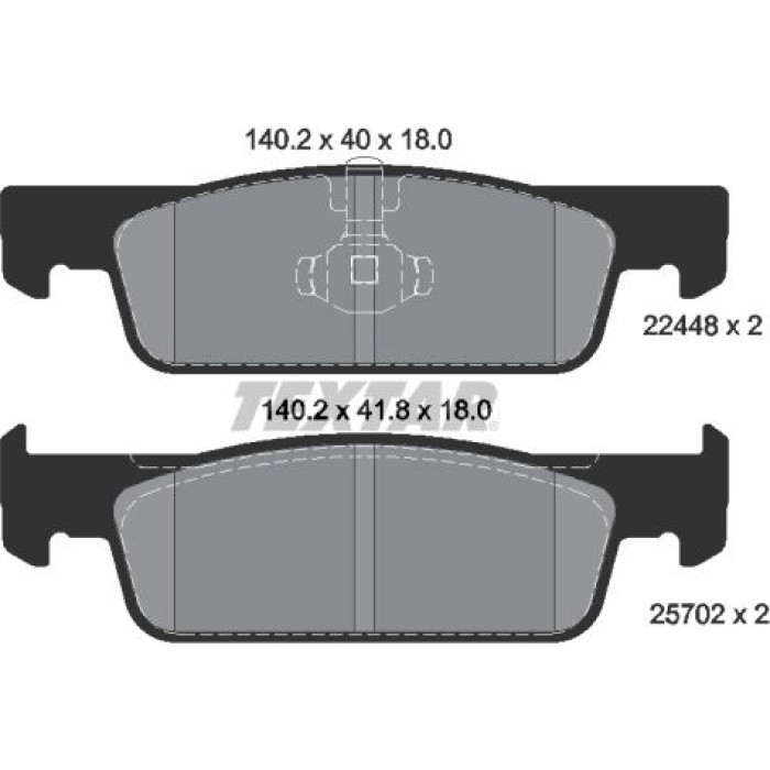 Textar Bremsbelagsatz 2244801