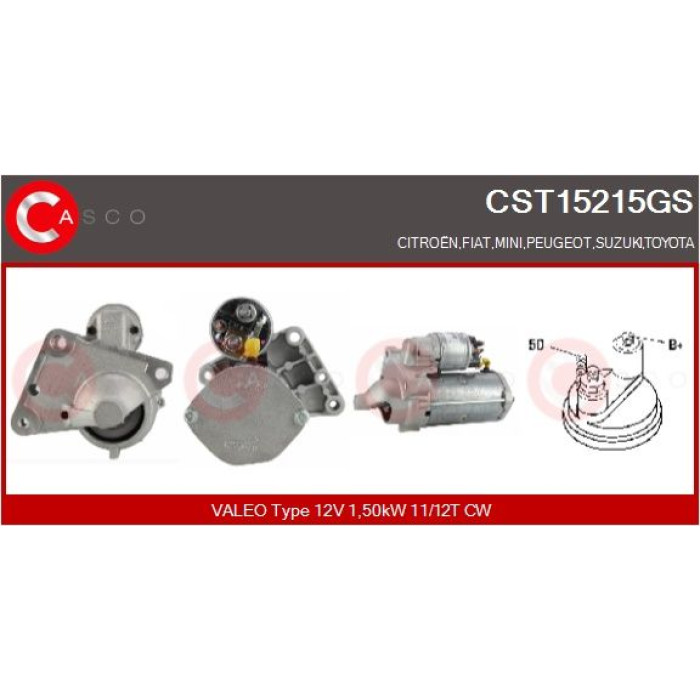 CASCO Anlasser CST15215GS CASCO Anlasser CST15215GS