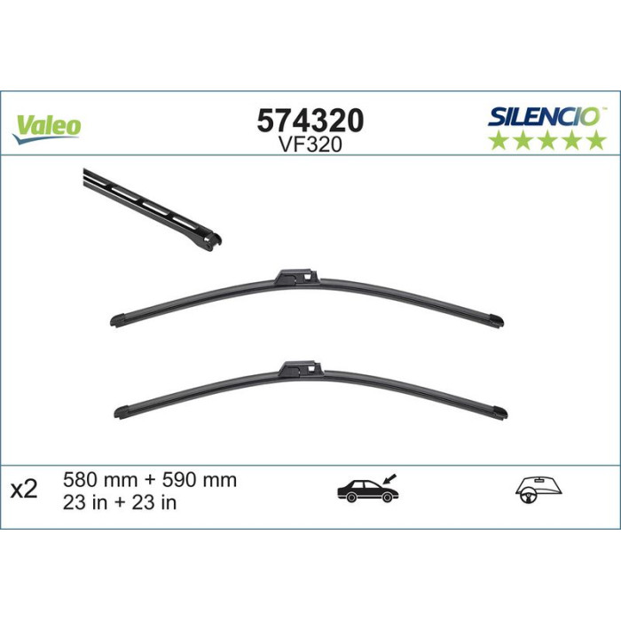 Valeo VM320 Silencio X.TRM Wischer 574320 Valeo VM320 Silencio X.TRM Wischer 574320
