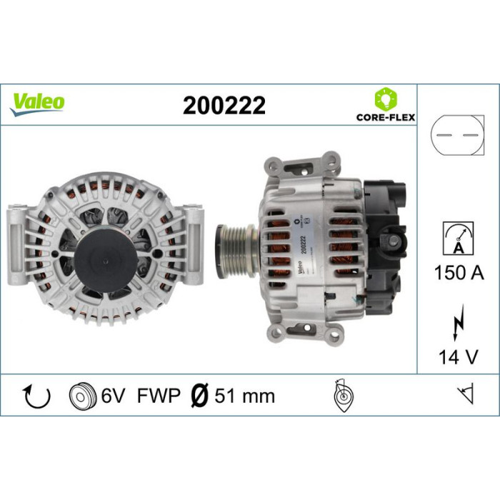 Valeo Lichtmaschine 200222 Valeo Lichtmaschine 200222