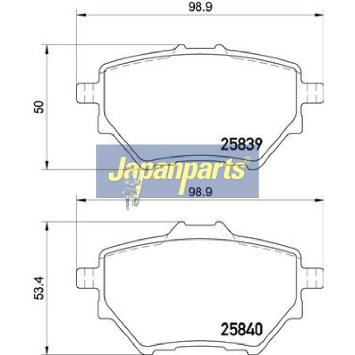 Japanparts Bremsbeläge PP-0614AF Japanparts Bremsbeläge PP-0614AF