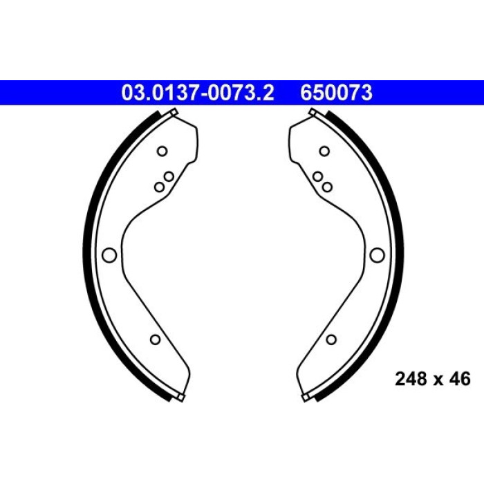 ATE Bremsbacken 03.0137-0073.2 ATE Bremsbacken 03.0137-0073.2