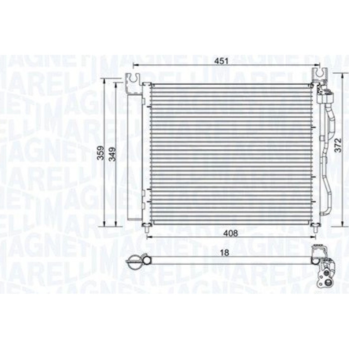 Magneti Marelli Klimakondensator 350203952000 Magneti Marelli Klimakondensator 350203952000