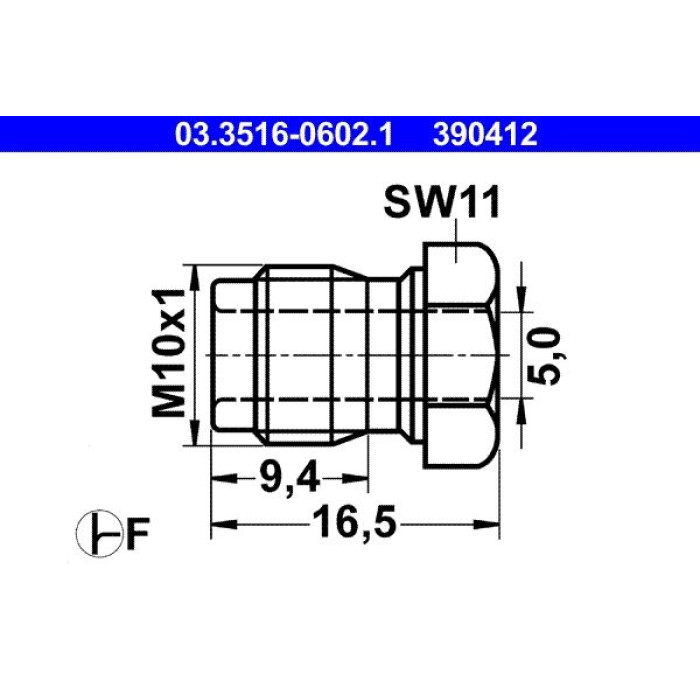ATE Überwurfschraube 03.3516-0602.1 ATE Überwurfschraube 03.3516-0602.1
