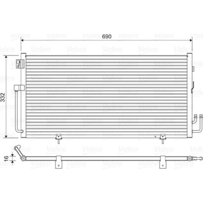 Valeo Klimakondensator 814063 Valeo Klimakondensator 814063
