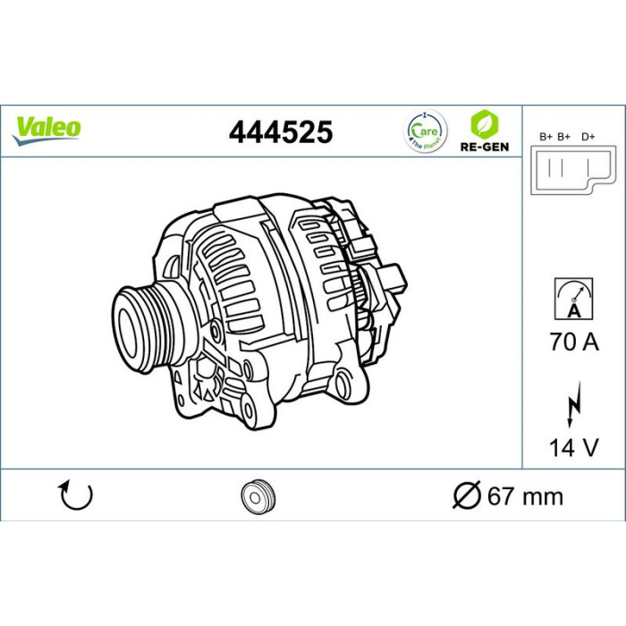 Valeo Lichtmaschine 444525 Valeo Lichtmaschine 444525