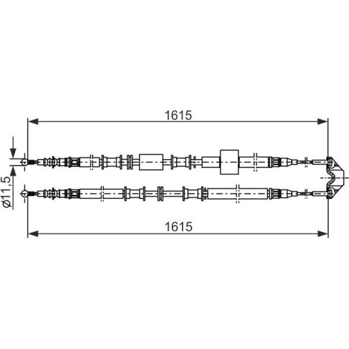 Bosch Handbremsseil 1987477935 Bosch Handbremsseil 1987477935