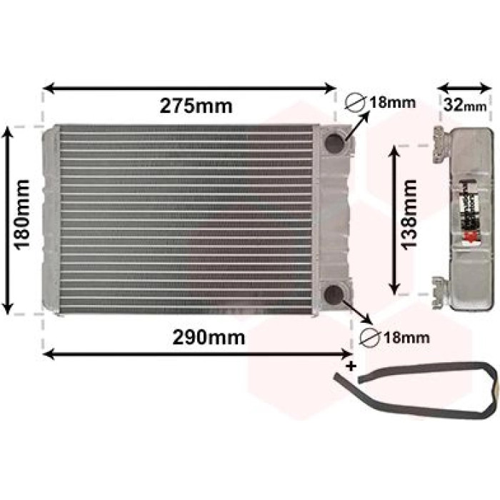 Van Wezel Heizungswärmetauscher 30006312 Van Wezel Heizungswärmetauscher 30006312