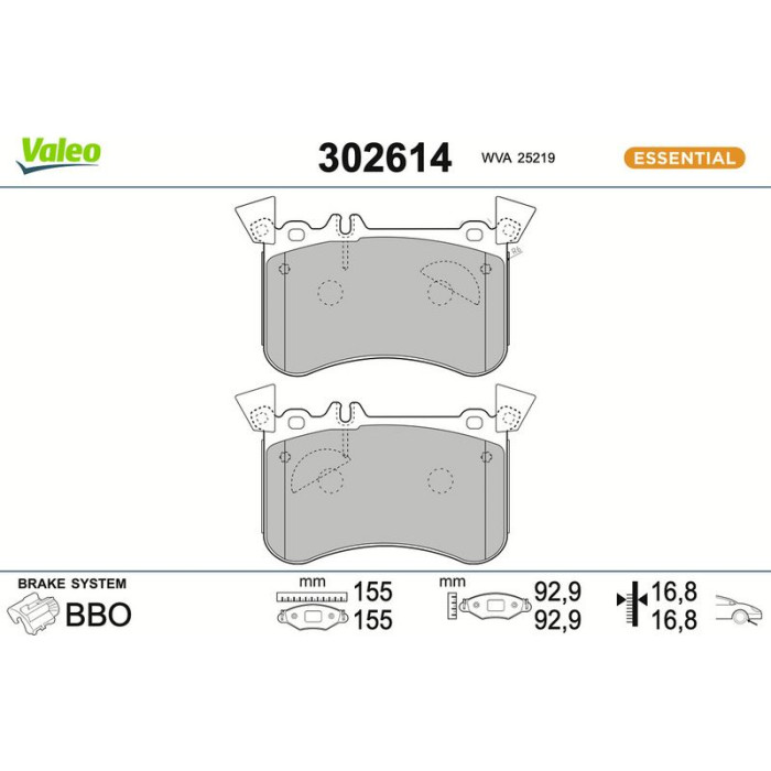 Valeo Bremsbelagsatz 302614