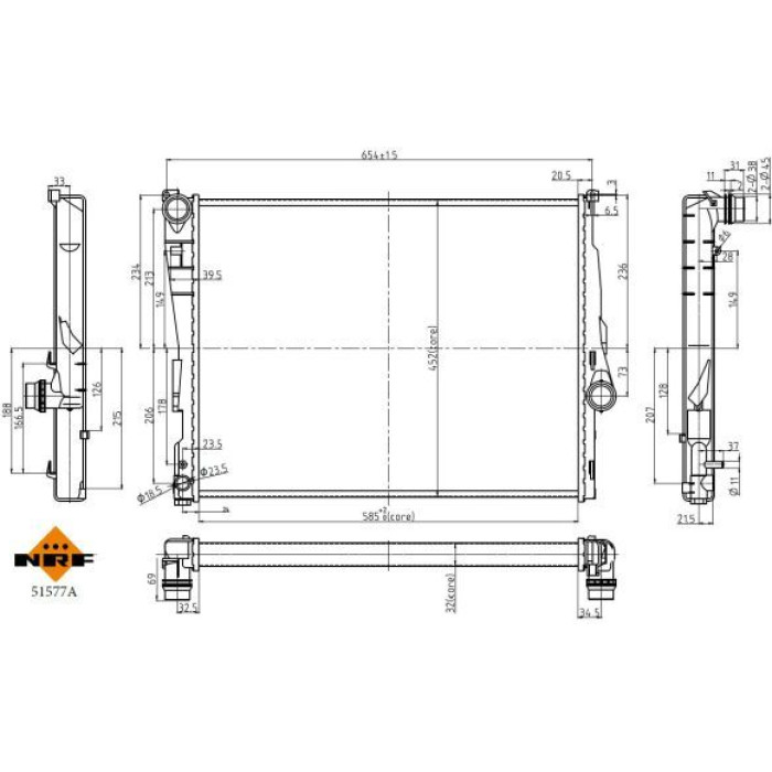NRF Kühler 51577A NRF Kühler 51577A