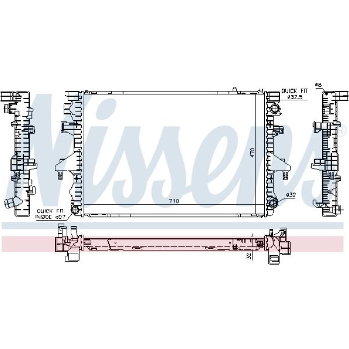 Nissens Wasserkühler PKW 65283A Nissens Wasserkühler PKW 65283A