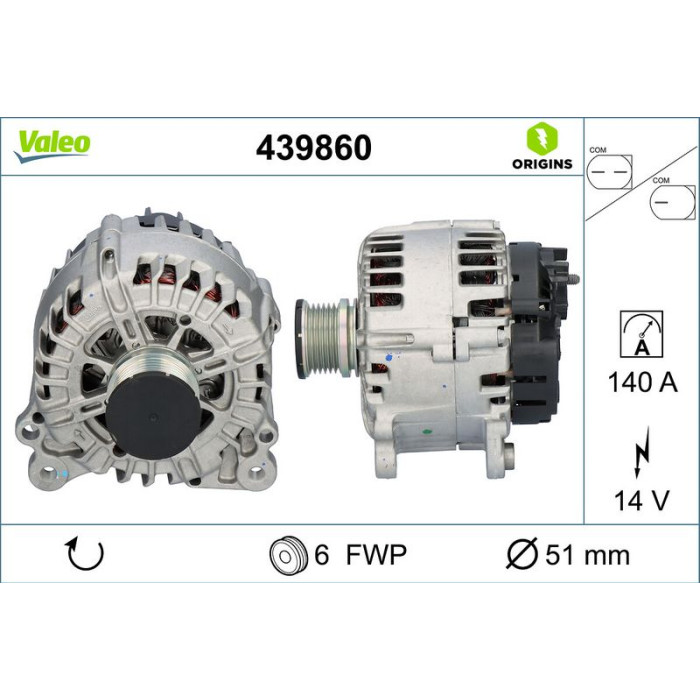 Valeo Lichtmaschine 439860 Valeo Lichtmaschine 439860