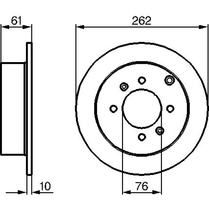 Bosch Bremsscheibe Hinterachse 0 986 479 125 Bosch Bremsscheibe Hinterachse 0 986 479 125