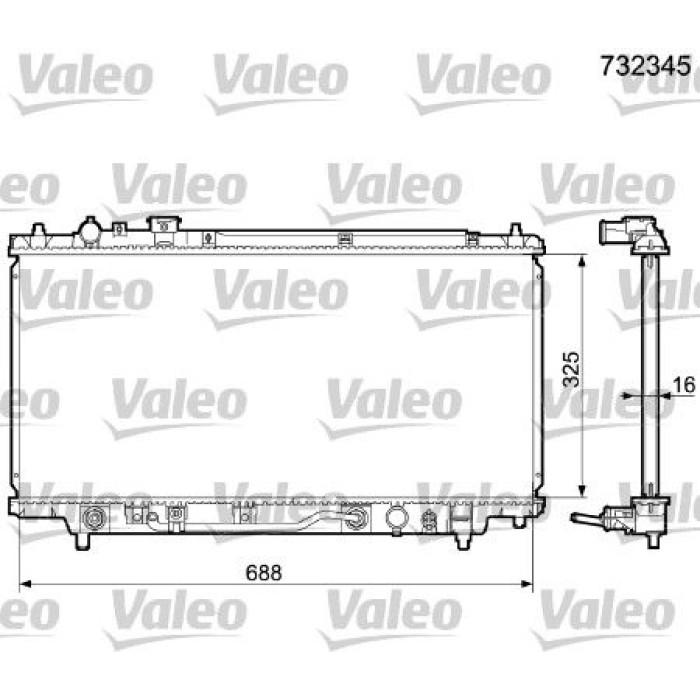 Valeo Motorkühler 732345 Valeo Motorkühler 732345