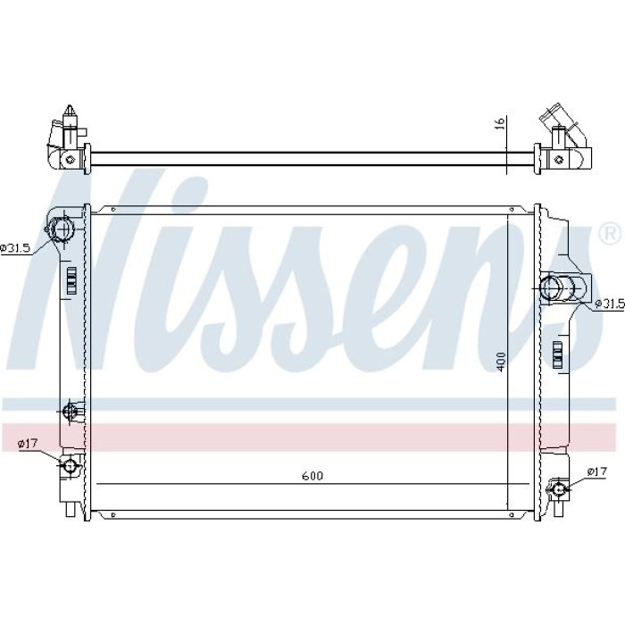 Nissens Wasserkühler PKW 646873 Nissens Wasserkühler PKW 646873