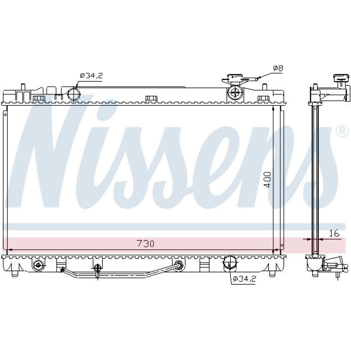 Nissens Wasserkühler PKW 646808 Nissens Wasserkühler PKW 646808