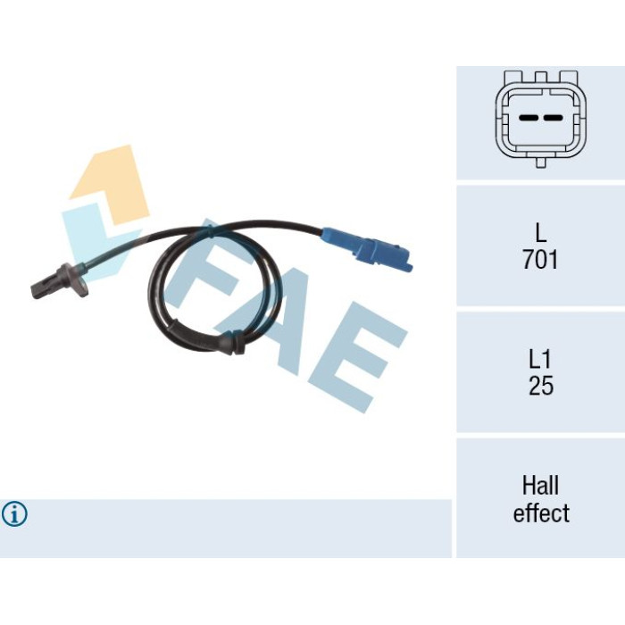 FAE Sensor, Raddrehzahl 78304 FAE Sensor, Raddrehzahl 78304