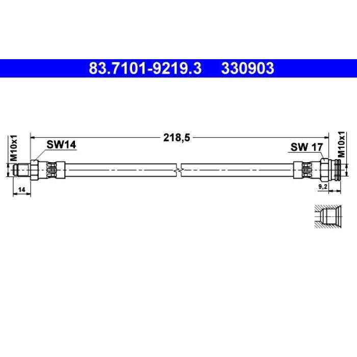 ATE Bremsschlauch 83.7101-9219.3 ATE Bremsschlauch 83.7101-9219.3