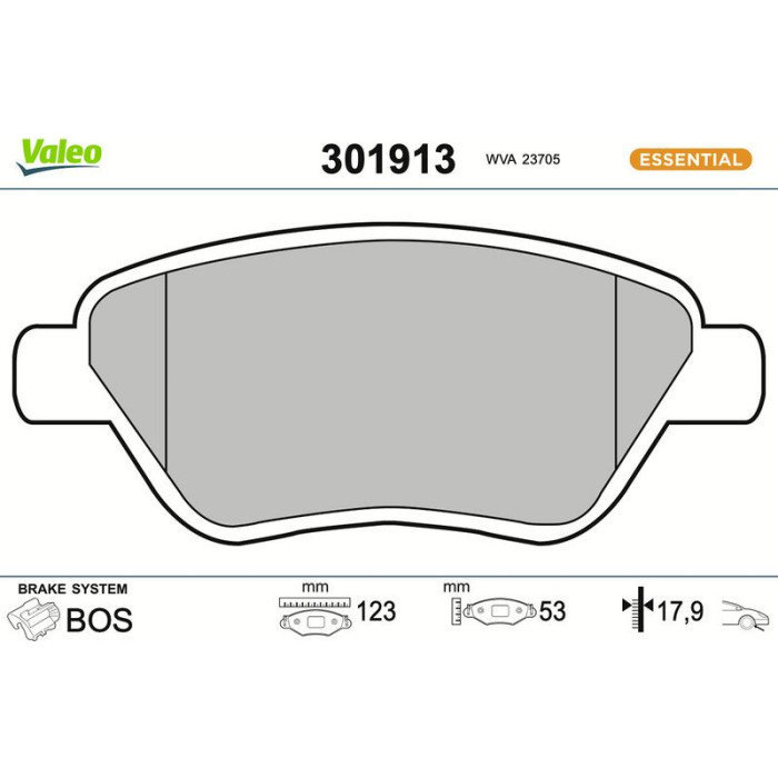 Valeo Bremsbelagsatz 301913