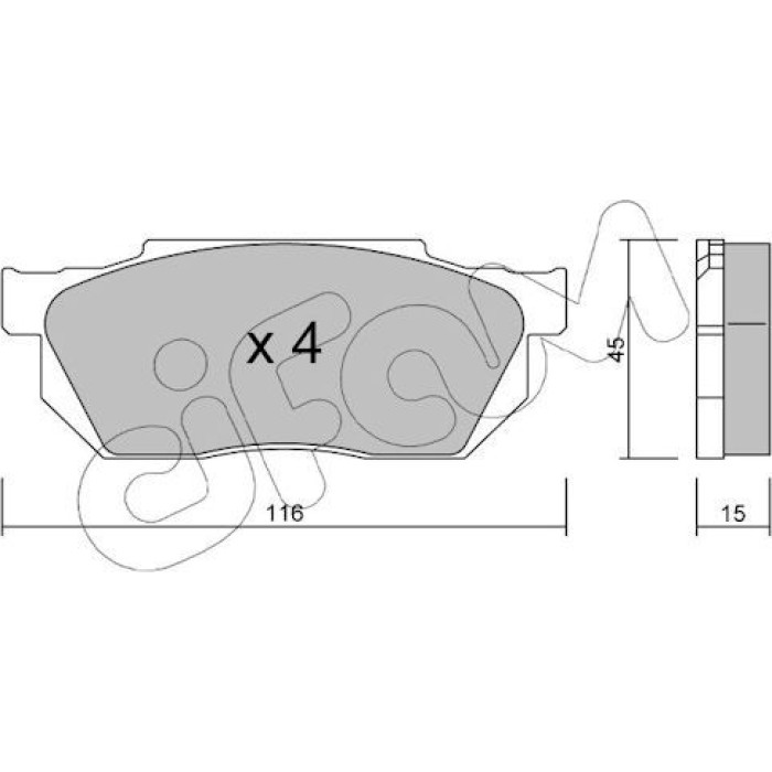 CIFAM Bremsbelagsatz, Scheibenbremse 822-247-0