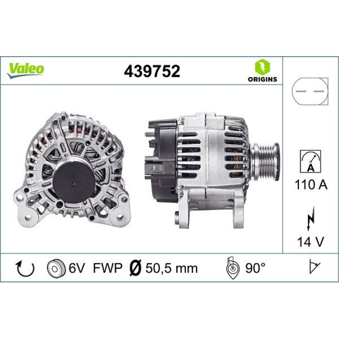 Valeo Lichtmaschine 439752 Valeo Lichtmaschine 439752