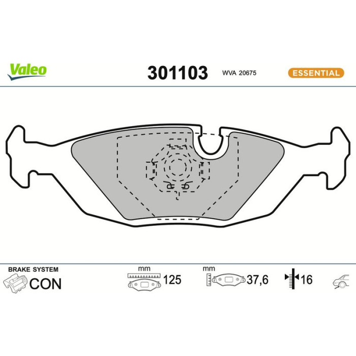 Valeo Bremsbelagsatz 301103